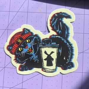 Dutch Bros Cat Sticker
